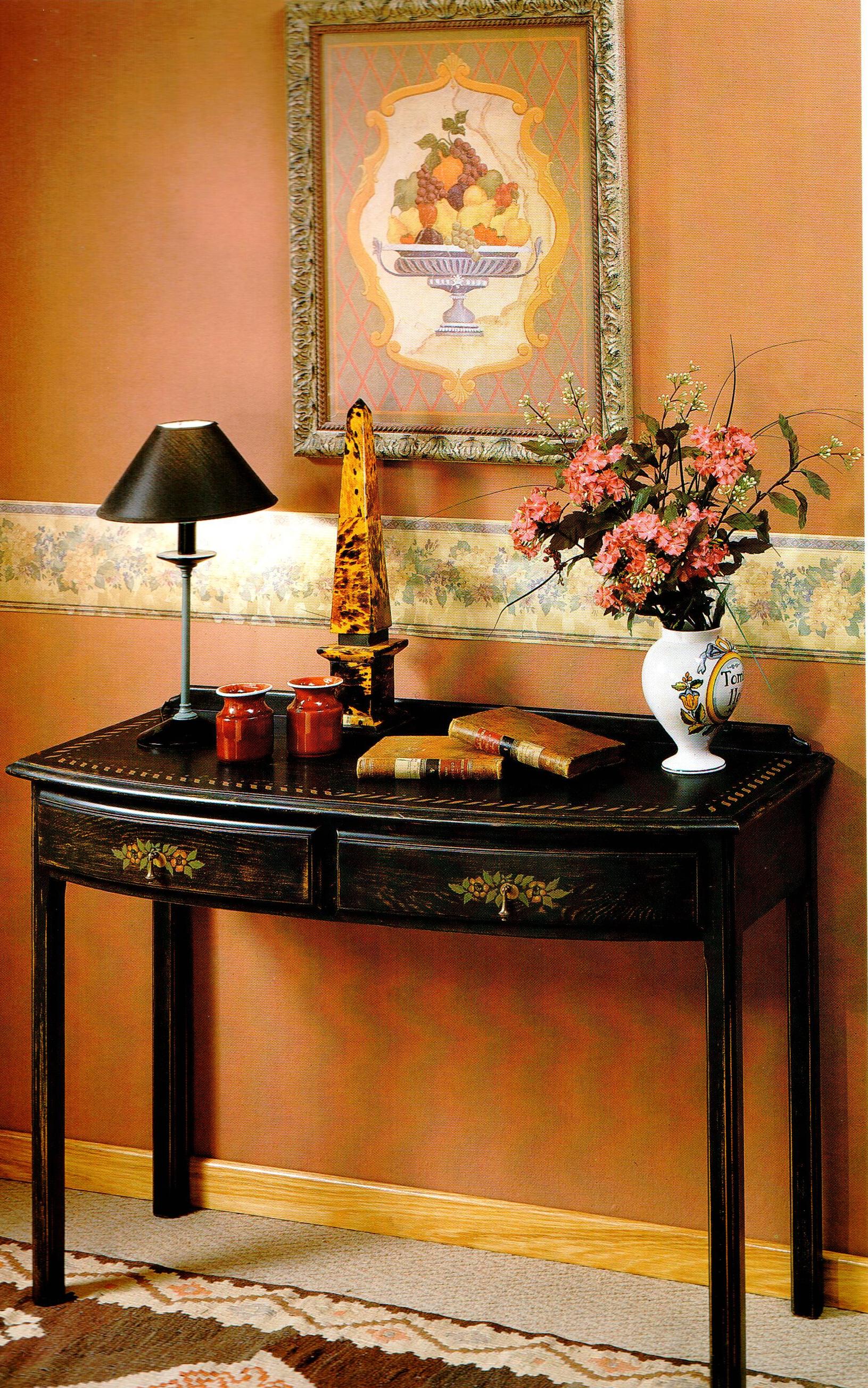 027 Escritorio pino 2 cajones Ref 205 color cerezo